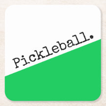 PICKLEBALL, hellgrün, weißer, schlanker Farbblock