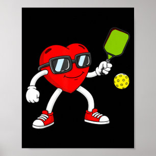 Pickleball Herz Valentinstag süße Liebe  Poster