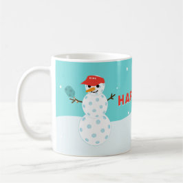Pickleball Holiday Custom Humors Snowman Tasse