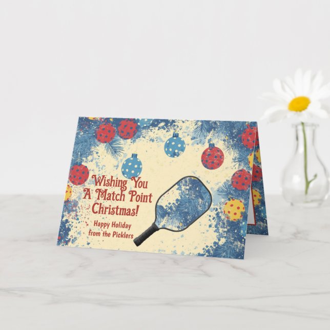 Pickleball Holiday Fun! Karte (Kleine Pflanze)