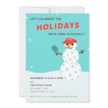 Pickleball Holiday Party Humurer Snowman