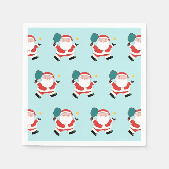 Pickleball Holiday Party Serviette (Vorderseite)