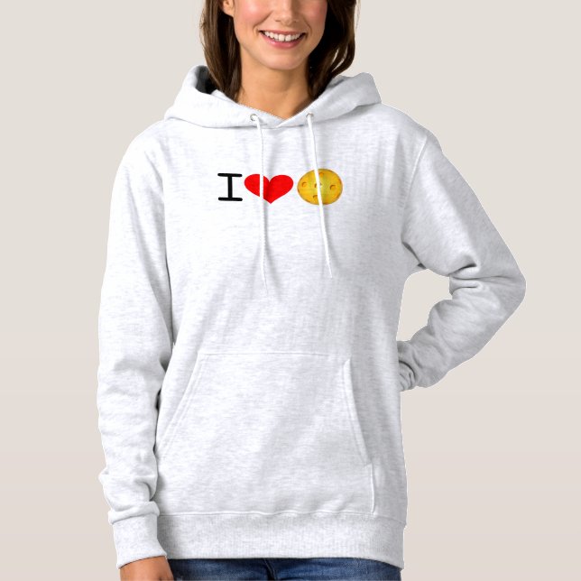 Pickleball Hoodie "I Liebe Pickleball" (Vorderseite)