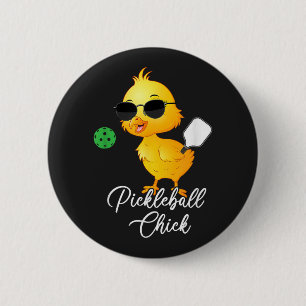 Pickleball Huhn Lustiges Pickleball Button