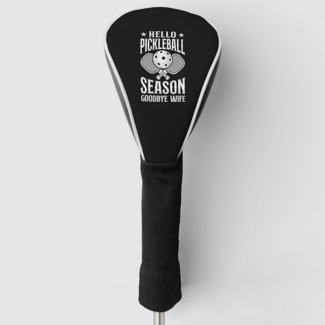 Pickleball Husband Ehefrau Ehe Golf Headcover (Vorderseite)