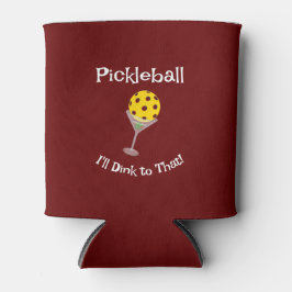 Pickleball, ich bleibe dran! T - Shirt Glass Wine Dosenkühler