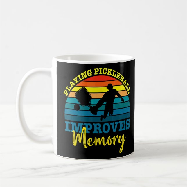 Pickleball im Retro-Modus verbessert das Memory-Pi Kaffeetasse (Links)