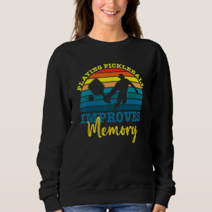 Pickleball im Retro-Modus verbessert das Memory-Pi Sweatshirt