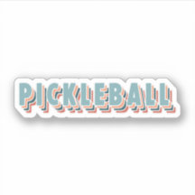 Pickleball in farbenfroher Multicolor Retro Typogr