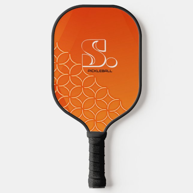 Pickleball individuell angepasstes oranges Muster  Schläger (Vorderseite)