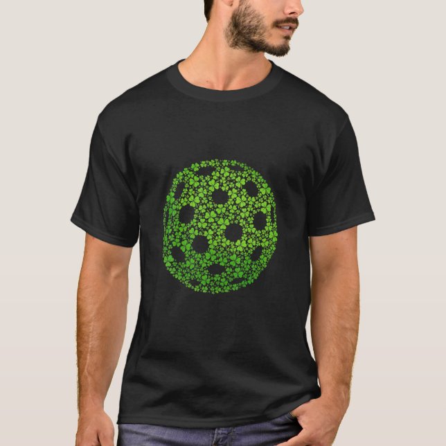 Pickleball Irish Kleeblatt Lucky Clover St Patrick T-Shirt (Vorderseite)