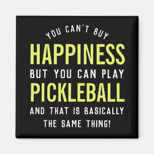 Pickleball is Happiness Funny Pickleball Gift Magnet