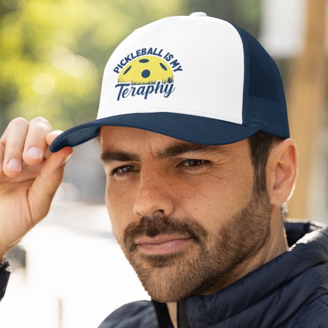 Pickleball is my Therapy funny pickleball Truckerkappe (Von Creator hochgeladen)