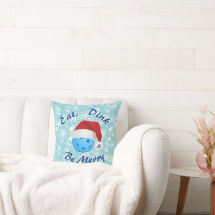 Pickleball isst, trinkt und sei frohe Weihnachten Kissen