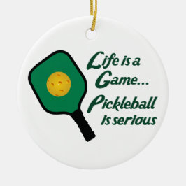 Pickleball ist ernst keramik ornament