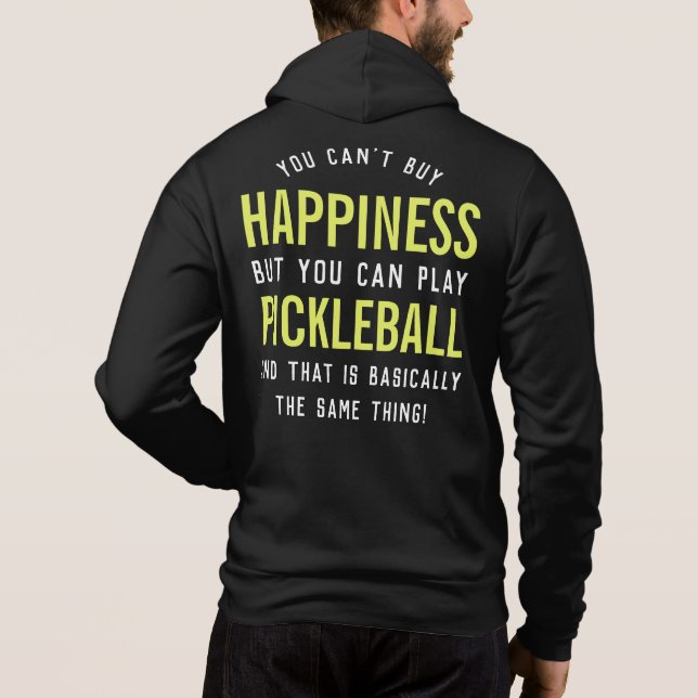 Pickleball ist Glück Funny Pickleball Geschenk Hoodie (Rückseite)