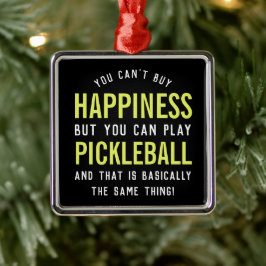 Pickleball ist Glück Funny Pickleball Geschenk Ornament Aus Metall