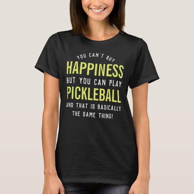 Pickleball ist Glück Funny Pickleball Geschenk T-Shirt (Vorderseite)