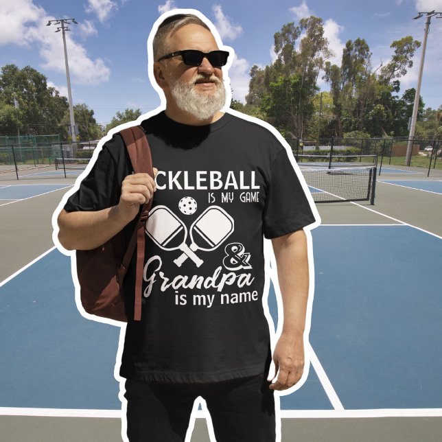 Pickleball ist mein Game Grandpa ist mein Name Sch T-Shirt (Von Creator hochgeladen)