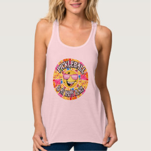 Pickleball ist mein glücklicher Ort - farbenfrohe Tank Top