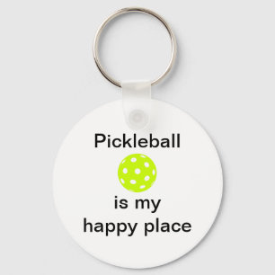 Pickleball ist mein glücklicher Ort Schlüsselanhänger