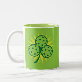 Pickleball ist mein Glücksbringer Zweifarbige Tasse