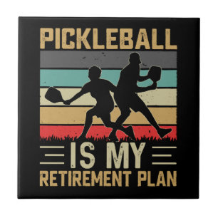 Pickleball ist mein Rentenplan Funny Pickleball Fliese