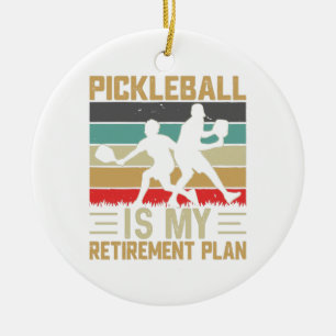 Pickleball ist mein Rentenplan Funny Pickleball Keramik Ornament