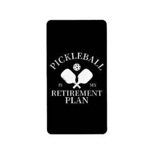 pickleball ist meine Pflanze in Rente Adressaufkleber