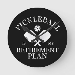 pickleball ist meine Pflanze in Rente Runde Wanduhr