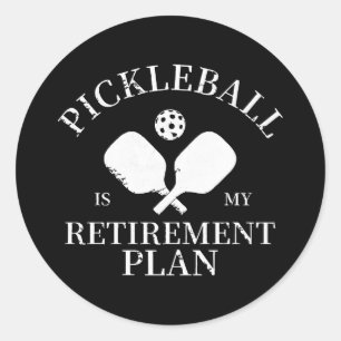 pickleball ist meine Pflanze in Rente Runder Aufkleber