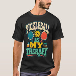 Pickleball ist meine Therapie Retro-Sportarten T-Shirt