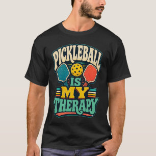 Pickleball ist meine Therapie Retro-Sportarten T-Shirt