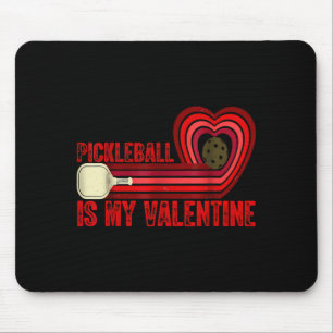 Pickleball ist Valentins Retro-Herz lustig süß Lie Mousepad