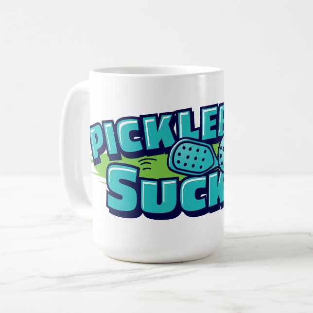 Pickleball Ist zum Kotzen Kaffeetasse (Vorderseite Links)