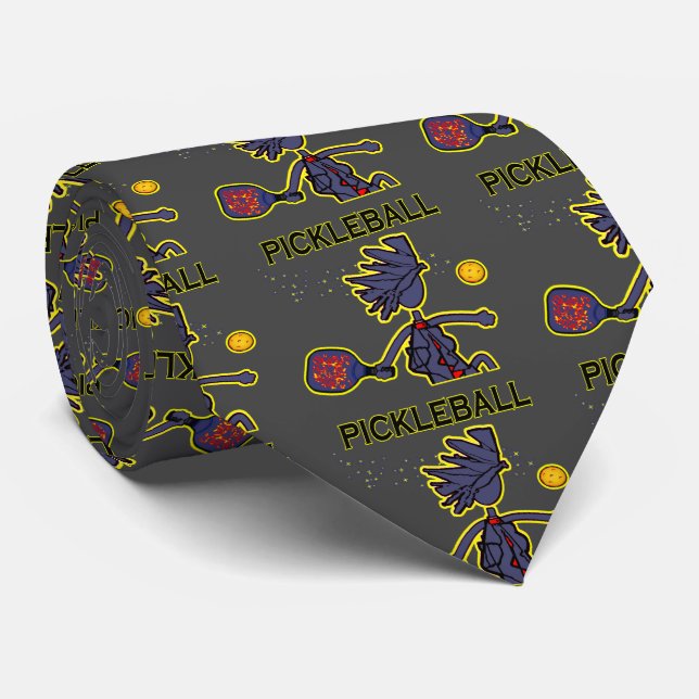 Pickleball Joy Background Choice Neck Tie Krawatte (Gerollt)
