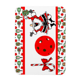 Pickleball Joy Christmas Party Santa Paddles Magnet