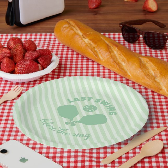 Pickleball-Junggesellinnen-Wochenende Pappteller (Picknick)