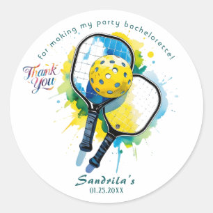 Pickleball    Junggesellinnenabschied  Runder Aufkleber