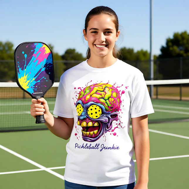 Pickleball Junkie - lustiges Pickleball-Shirt T-Shirt (Pickleball Junkie - funny pickleball tshirt)