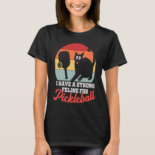 Pickleball-Katze   Katzen Pickleballspieler Paddel T-Shirt