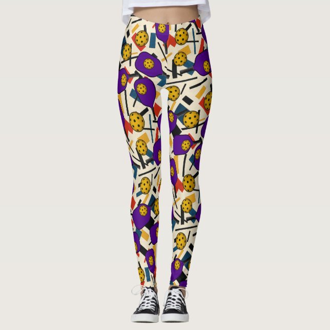 Pickleball Kazimir Malevich Inspiriert Leggings (Vorderseite)