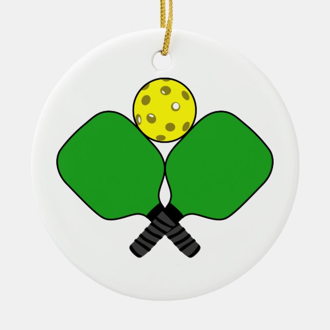 Pickleball Keramik Ornament (Vorne)