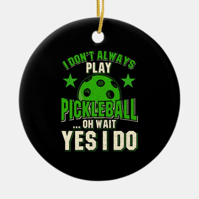Pickleball Keramik Ornament (Vorne)