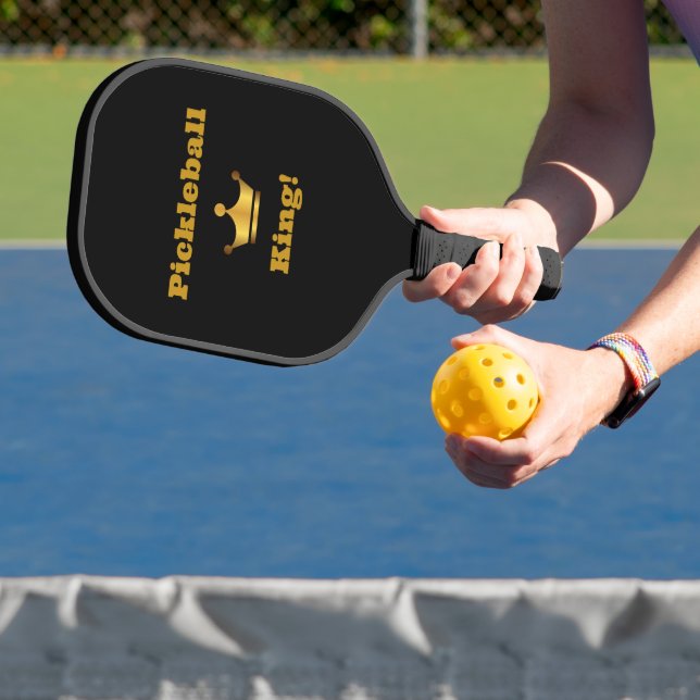 Pickleball King Black/Gold Paddle - personalisiere (InSitu)
