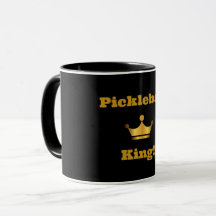 Pickleball King coffee Tasse - schwarz & gold