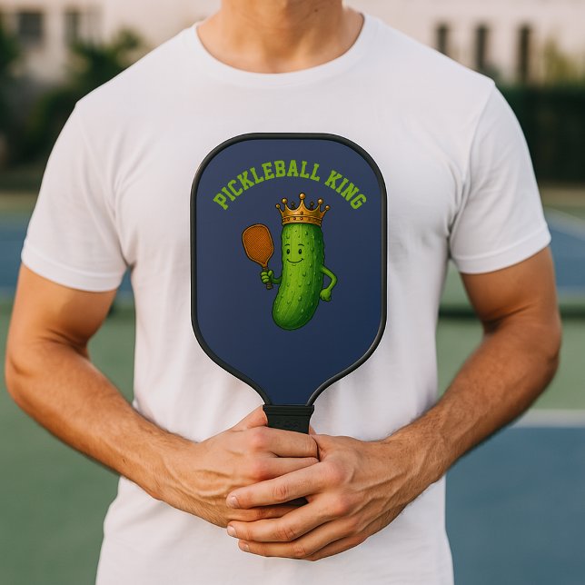 Pickleball King Funny Pickle & Crown Template Schläger (Von Creator hochgeladen)