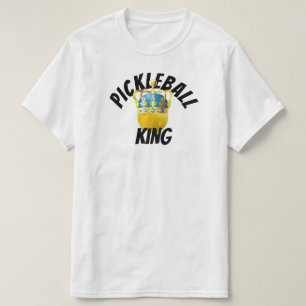 Pickleball King, Gelbes Pickleball mit einer Krone T-Shirt