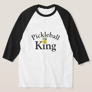 Pickleball King, gelbes Pickleball mit einer Krone T-Shirt