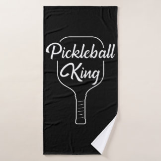 Pickleball King mit Pickleball Paddel Badehandtuch
